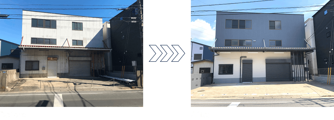 外装塗装(建物正面(西側))