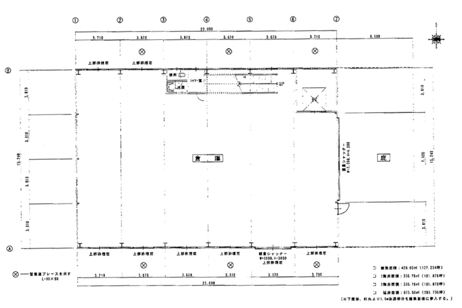 【売却済】坂戸Ⅰ倉庫の貸し倉庫（貸倉庫）・賃貸倉庫の図面