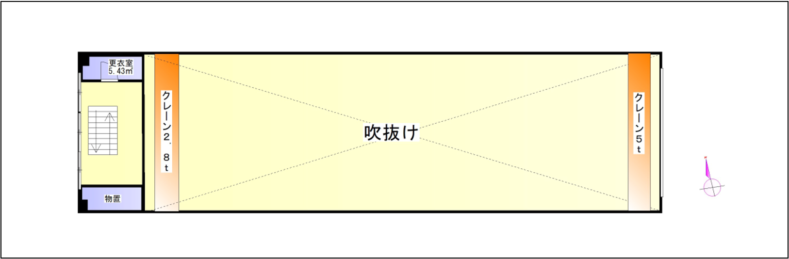 【売却済】小松川工場(区分所有建物)の貸し倉庫（貸倉庫）・賃貸倉庫の図面